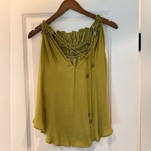 Free people tank top green size xsmall